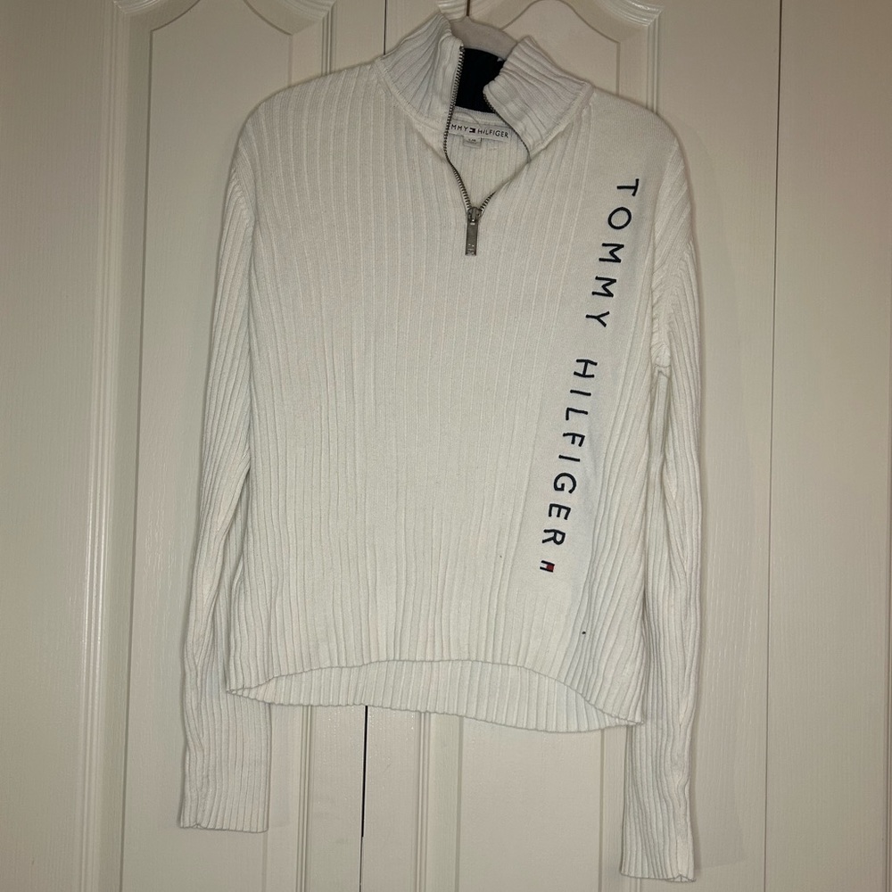 Women’s Tommy Hilfiger Quarter-Zip Long Sleeve Top | Size L